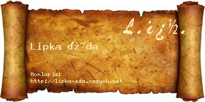 Lipka Éda névjegykártya
